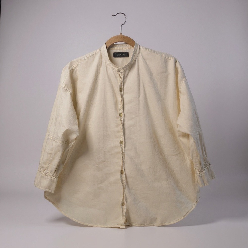 Everlane Cream Button-Down Shirt